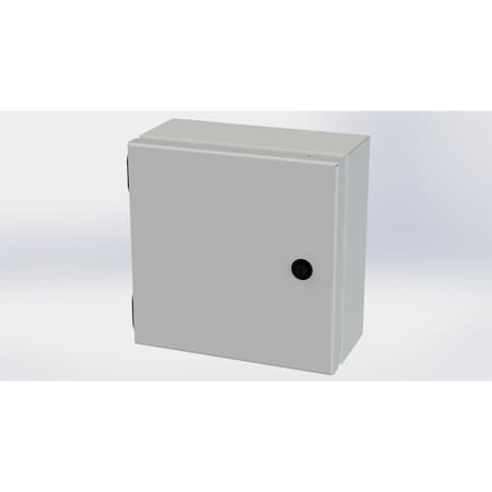 Saginaw Control & Engineering 1/4 Turn Latch Electrical Enclosures, 8 in H, 4 in D, 8 in W, NEMA 3R, 4, 12, 13, Carbon Steel SCE-808ELJLG